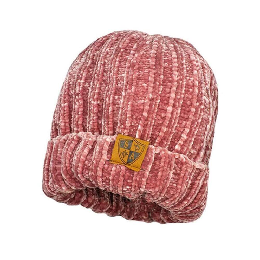 3912 Co. Beanie | Velvet Carnation Pink Beanie - 100% Acetate